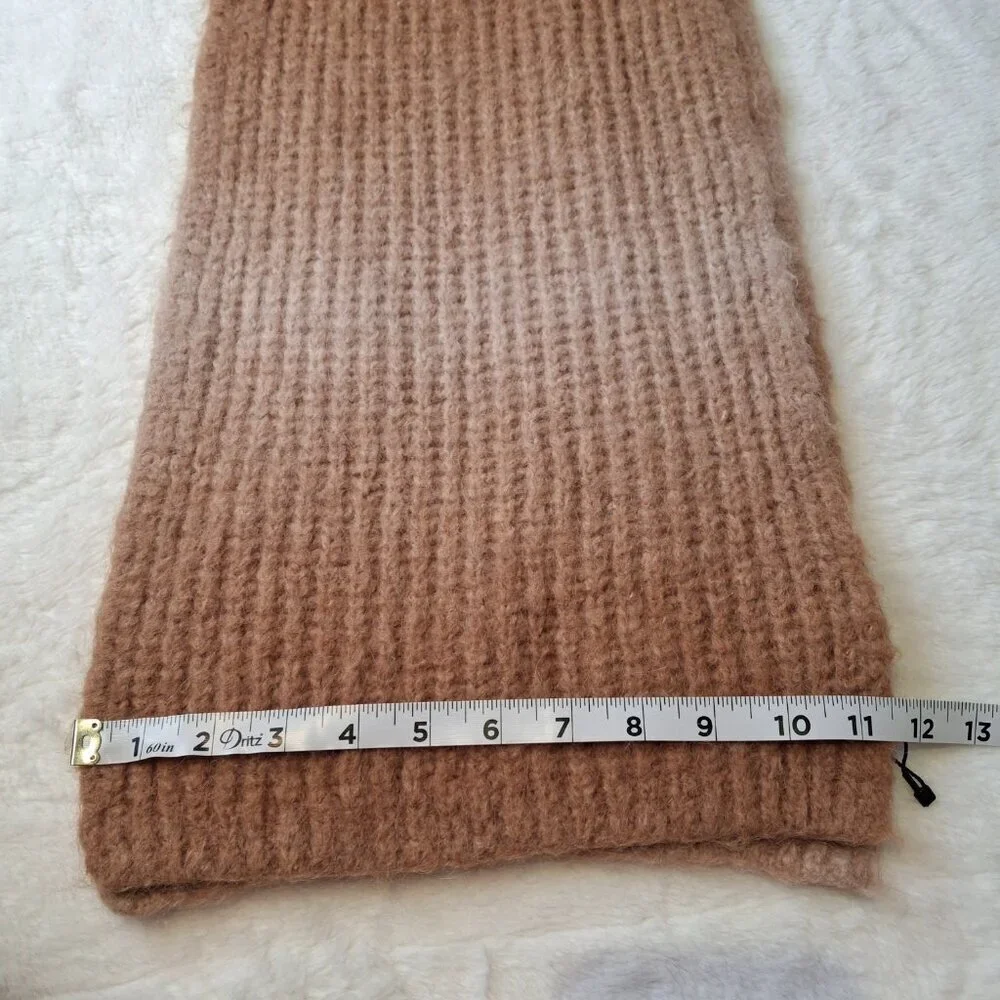 Banana Republic Alpaca Scarf 89 X 11.5 Chunky Oversized Ombre Neutral Minimalist